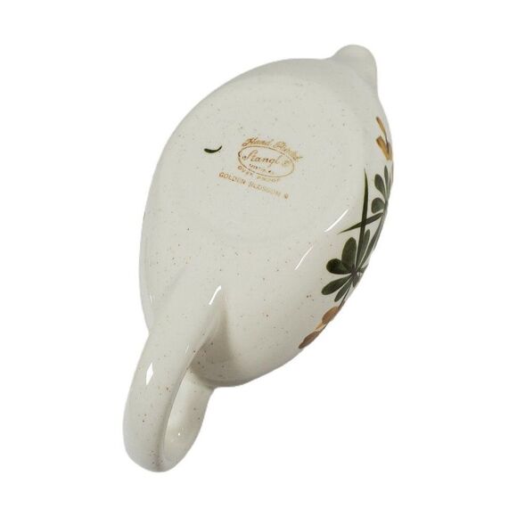 Vintage Stangl Golden Blossom Gravy Serving Boat & Under Plate USA Mint MCM - Picture 7 of 8